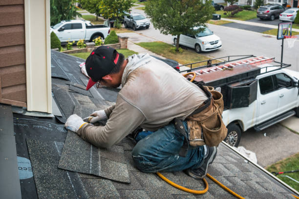 Professional Hail Damage Roof Repair technician working in Montclair, VA